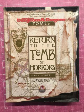 Ad&d 2nd Ed Box Set - Return To The Tomb Of Horrors (very Rare And Complete)