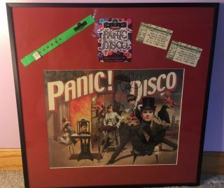 Rare Panic At The Disco Poster Signed And Framed