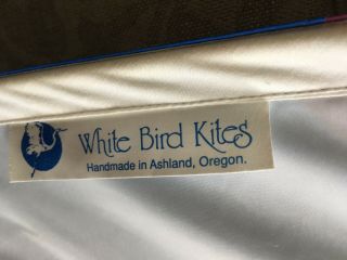 White Bird Dragon Rainbow Kite 150 FOOT - Vintage,  Pristine,  - RARE 3