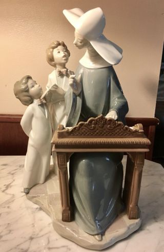 Lladro Nun with Choir Boys SONG LESSON Retired 1981 Extremely Rare 13.  5” Tall 2