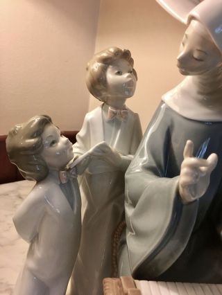 Lladro Nun with Choir Boys SONG LESSON Retired 1981 Extremely Rare 13.  5” Tall 7