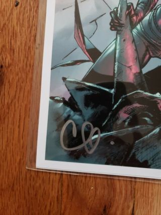 2019 SDCC Batman and catwoman ART PRINT SIGNED BY CLAY MANN 11x17 RARE 3