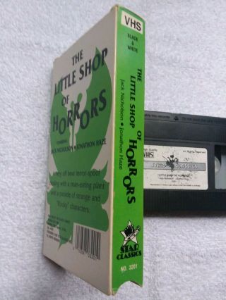 VGC Rare Vtg The Little Shop Of Horrors 1960 Jack Nicholson Star Classics 1987 3
