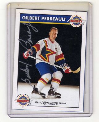 Gilbert Perreault Hockey Legend Rare Zellers Signed Card With Auto Buffalo