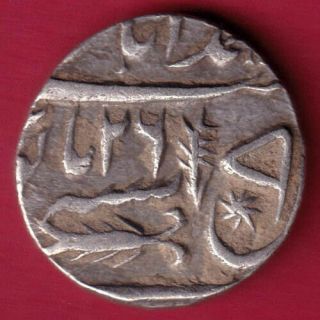 Awadh State - Ah 1233/ry 26 - One Rupee - Rare Silver Coin Bn8
