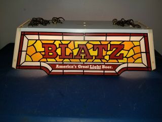 (vtg) Blatz Beer Pool Table Light Up Sign Game Room Man Cave Milwaukee Bar Rare