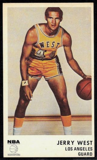 1972 Icee Bear Topps Basketball Los Angeles Lakers Jerry West Card Hof Ex Rare
