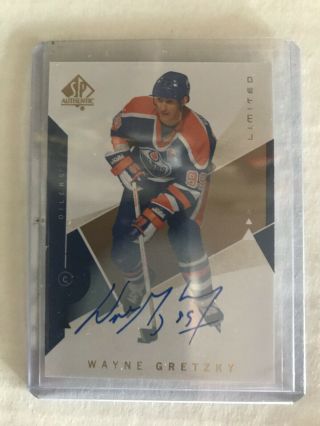 18/19 Sp Authentic Wayne Gretzky 99 Limited Autograph Auto Edmonton Oilers - Rare