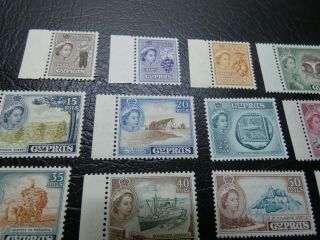 British CYPRUS 1953 SG173 - SG187 MNH & RARE SET 4