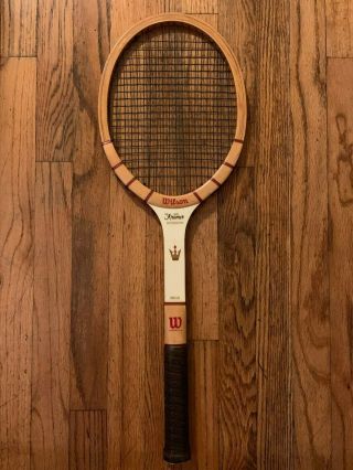 Vintage Wilson Jack Kramer Autograph Wood Tennis Racquet 4 1/2 Rare
