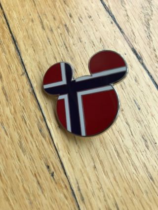 Rare Disney Cruise Line Commemorative Norway Pin Flag Disneyana