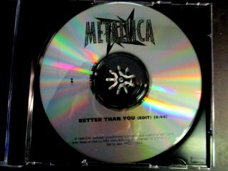 Metallica - Uber Rare " Better Than You " Promo Single - Front And Back Cover Version