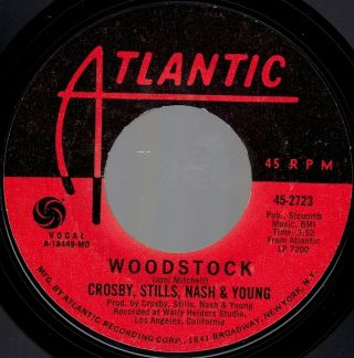 Crosby,  Stills,  Nash & Young - Woodstock/helpless - Rare Usa 7 " 45rpm 1970