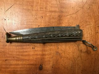 Large Early Horn Handled Folding Knife NAVAJA,  Rare 1780 - 1850 5