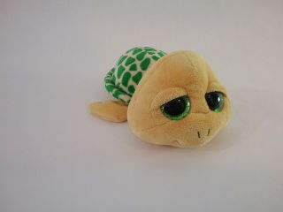 Ty Beanie Boos 6 " Rare Pokey The Turtle Sparkle Eyes Green Euc