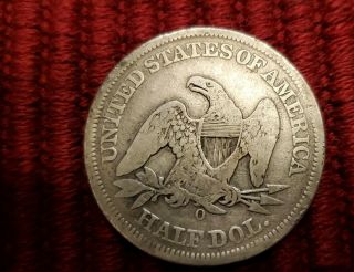 Pre - Civil War 1856 - O Seated Liberty Half Dollar Coin - Silver - 50c Rare Coin