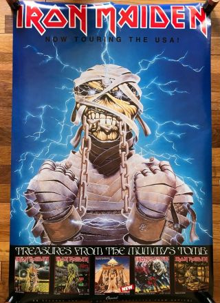 Iron Maiden Powerslave Touring Rare Promo Poster 1984
