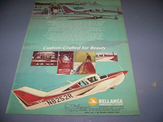 Vintage.  Bellanca Viking 300a.  1 - Page Color Sales Ad.  Rare (239t)