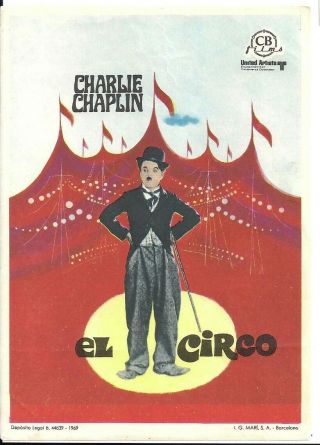 The Circus Charles Chaplin Rare Spanish Herald Mini Poster