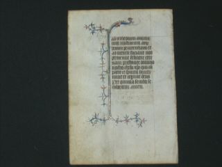 RARE Illuminated Medieval Vellum BOH Manuscript w/ TWO Dragon Miniatures,  c.  1400 3