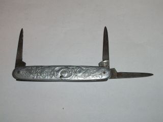 Rare Vintage Sterling Silver ART DECO GERMANY Pocket Knife C.  C.  Wilder 2