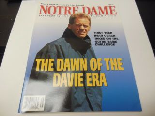 1997 Notre Dame Ncaa Football Yearbook Preview Blue And Gold Annual Rare