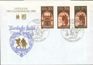 Ddr Rare Fdc Stamp,  Cut From Ps Leipzig Fair 1988 Fm79