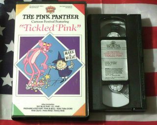 The Pink Panther " Tickled Pink " (vhs,  1968) Cartoon Animated Viddy Oh Usa Rare