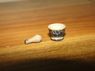 Jane Graber Miniature Stoneware Rare Mortar and Pestle: 1:12 Scale 3