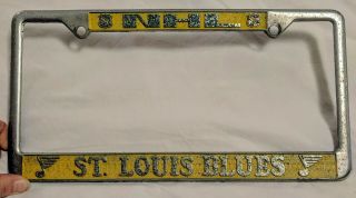 Rare Nhl St Louis Blues Hockey Vintage License Plate Frame