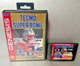 Tecmo Bowl Football - Sega Genesis Rare Game Authentic