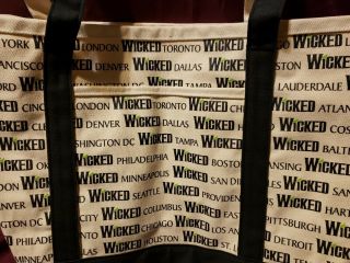 Wicked The Musical Broadway Cast Gift Tote Bag Rare Exclusive