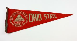 Vintage Ohio State University Felt Pennant College Football Rare
