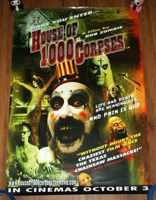 House Of 1000 Corpses - Rare 2007 British D/c Poster Rob Zombie Horror