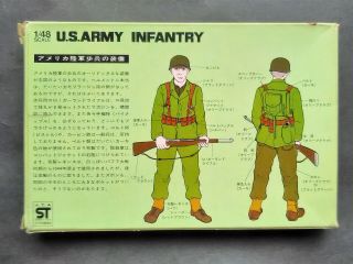 Vintage and rare 1/48 Bandai U.  S.  Army Infantry No1.  Figures model kit 2