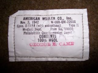 World War 2 Wool Blanket 1942 Army Medic Blanket Rare Inspector Stamp