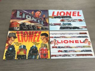 4 Rare 1952 53 54 55 Lionel Train Catalogs Very Good Near Madison Hardware