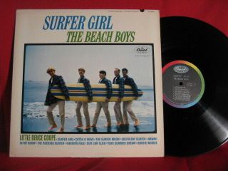 The Beach Boys Surfer Girl Mono Black Label Capitol Lp Record Vg,  /m - Rare See