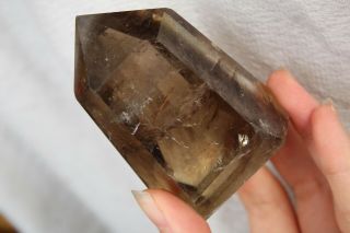 266g Rare Natural Smoky Citrine Quartz Crystal Point Healing A26