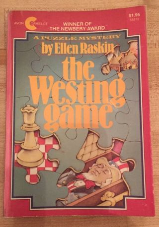 The Westing Game - Ellen Raskin - Rare First Printing Avon Camelot Cover