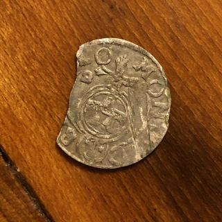 Authentic Medieval European Silver Coin Middle Ages Artifact Token Medal Rare A 5