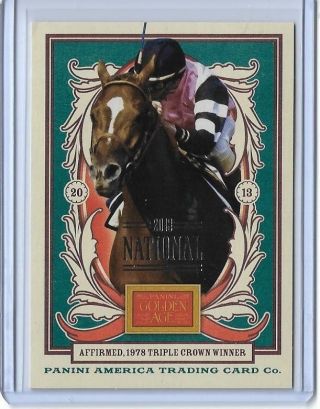 Rare 2013 Panini Golden Age Affirmed Card 110 2/5 Horse Racing Triple Crown