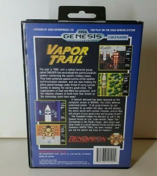 Vapor Trail (Sega Genesis,  1991) CIB - RARE 2