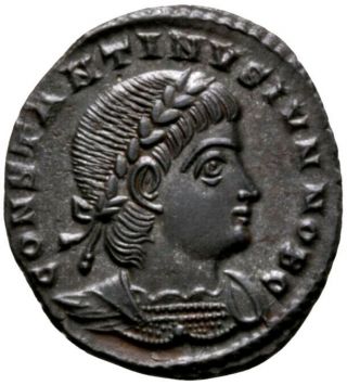 Constantine Ii (337 - 340 Ad) Very Rare Follis.  Antioch Ca 2437