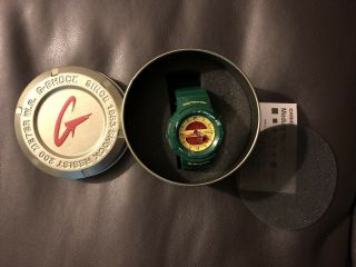 Casio G - Shock Aw - 582sc Mod 4737 Green Analog & Digital Watch Rare World Cup