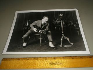 Rare Vintage Press Publicity Photo Wendell Hall Posing With A Uke