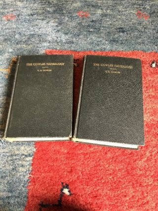 The Cowles Genealogy - 2 Volumes 1929 Rare - Family In America