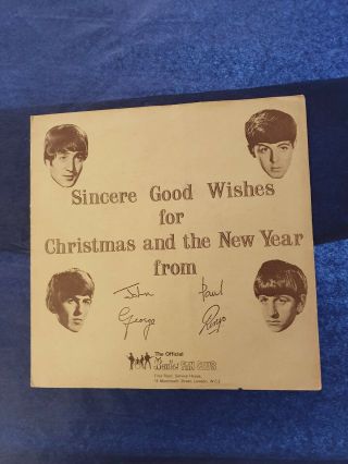 Very Rare 1963 Beatles Fan Club Christmas Flexi Record