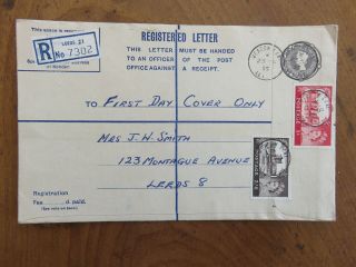 Gb 1955 Waterlow Castles Registered Fdc 23 - 09 - 1955 – Rare Cat £650