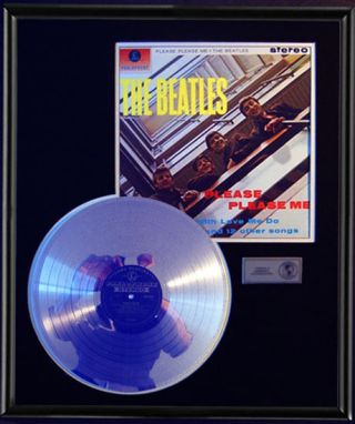 Beatles Please Please Me Rare Gold Record Platinum Disc Rare Album Lp Debut Uk